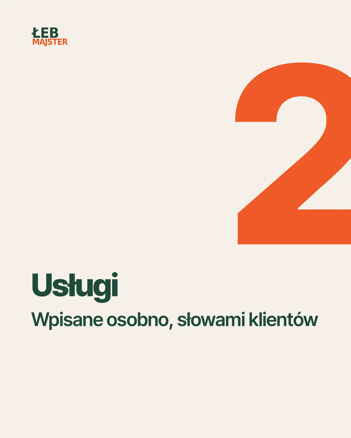 Punkt 2: usługi w wizytówce wpisane osobno, słowami klientów