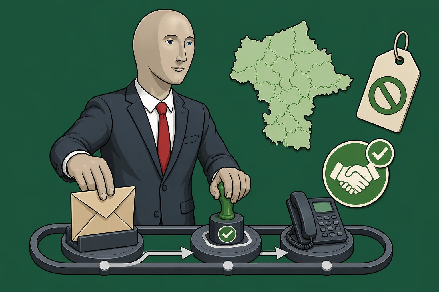 Ludzik prowadzi brief, akceptację tekstów i callback bez dopłaty za miasto na mapie.